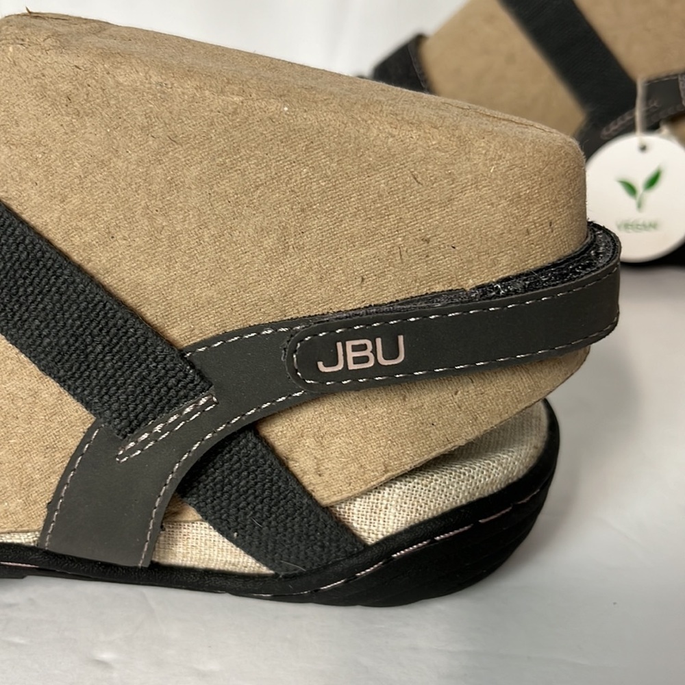 Jbu by Jambu women’s pippa flat sandal. Color black/charcoal. Size 10. - Picture 5 of 7